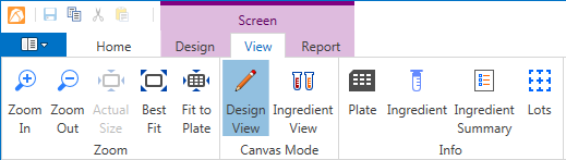 Screen contextual tab set